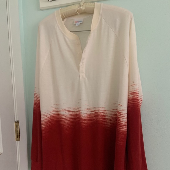 LuLaRoe Tops - LuLaRoe Mark Long Sleeved Henley Shirt